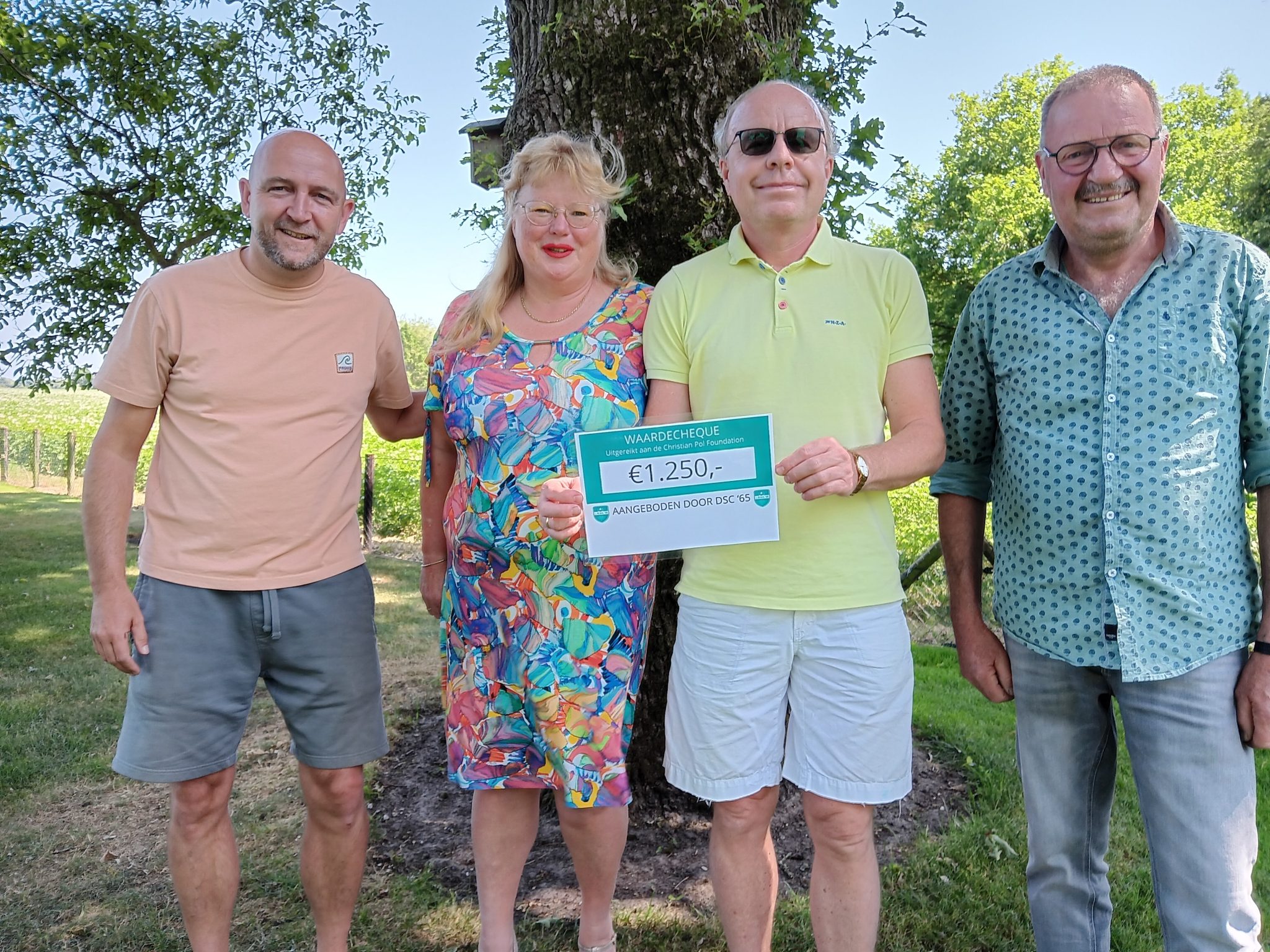 DSC’65 haalt 1250 euro op voor Christian Pol Foundation