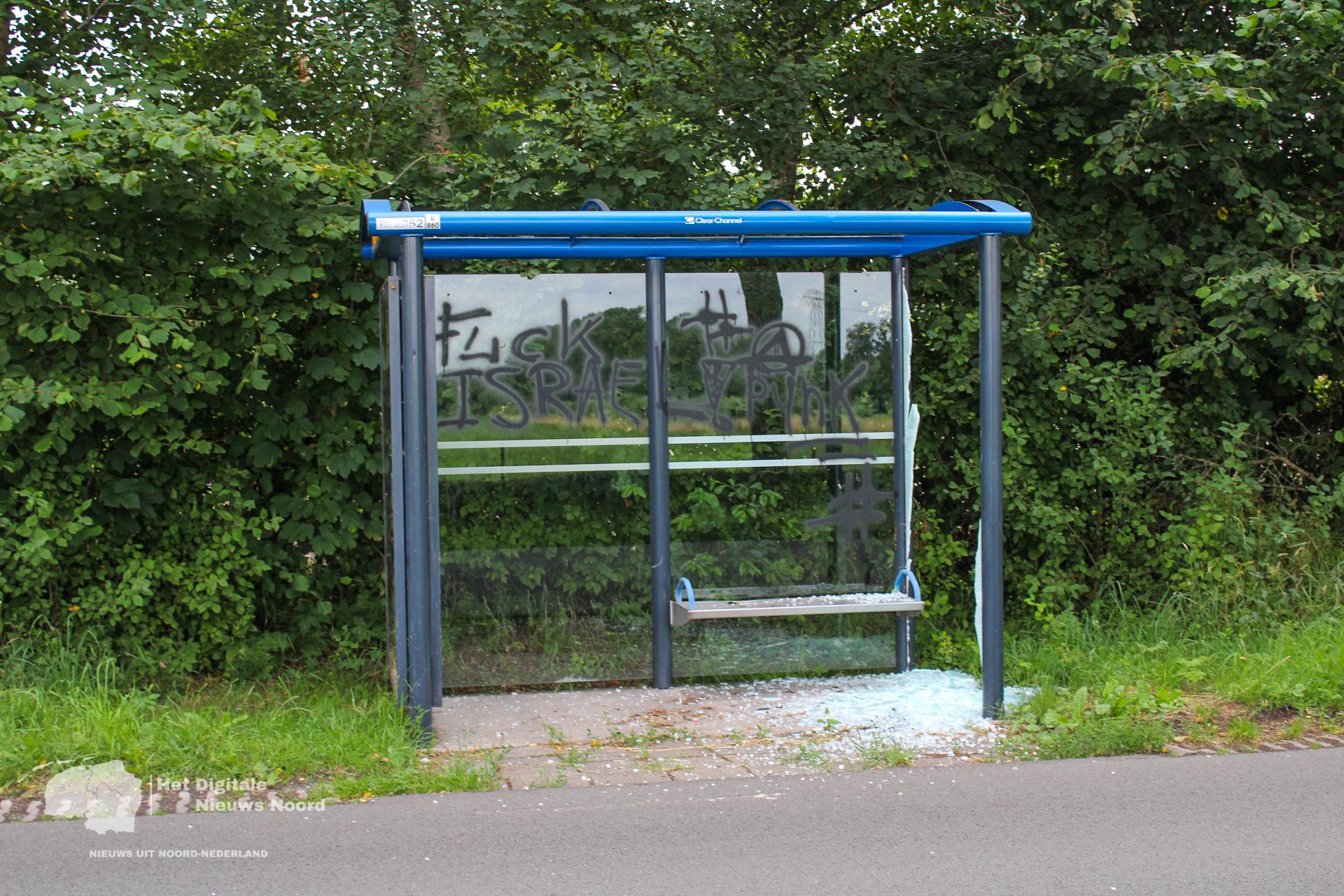 Bushalte in Midlaren opnieuw vernield