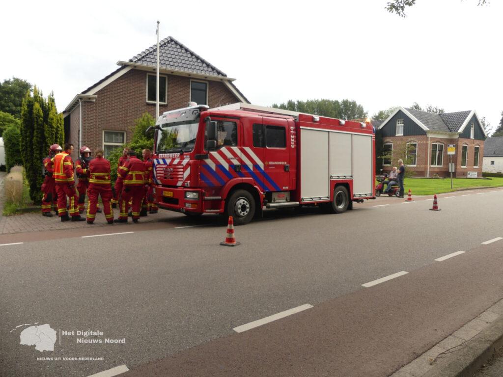 Klein gaslek door werkzaamheden in tuin in Schildwolde