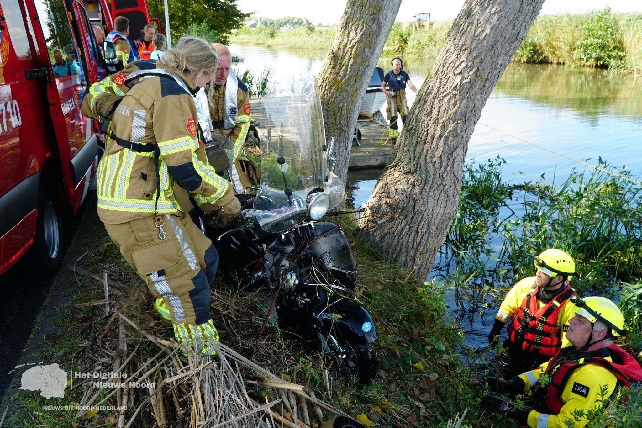 Grote inzet in Molkwerum: scooter aangetroffen in water