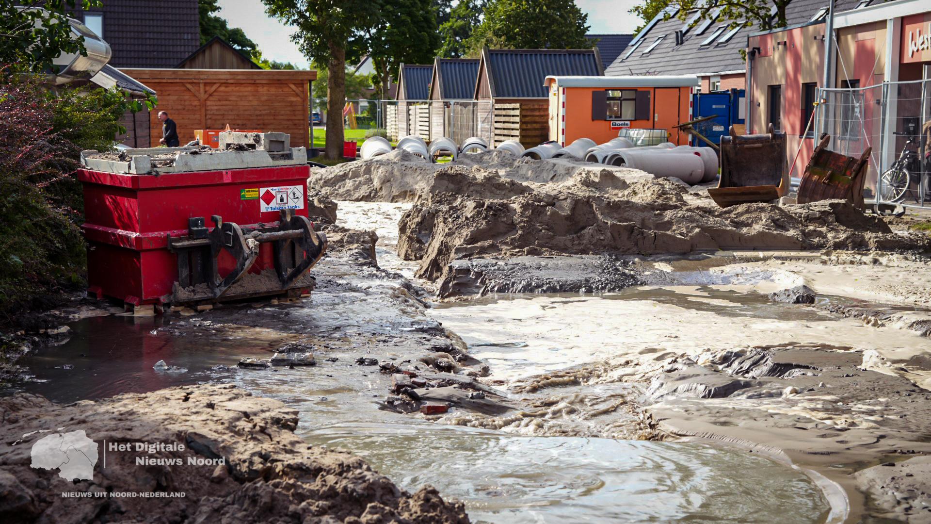 Lekkage in waterleiding Lisstraat Appingedam