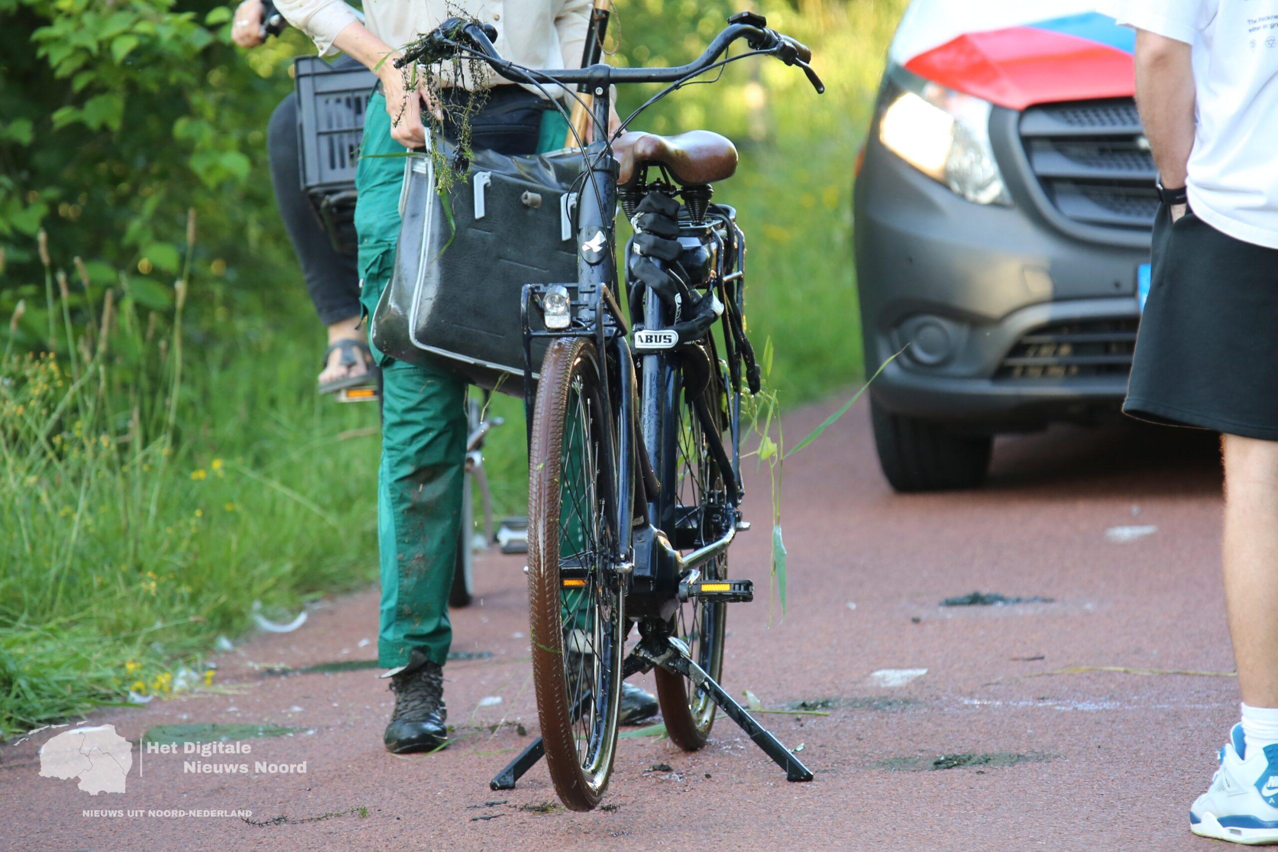 Fietser belandt in water langs Beijumerweg Groningen