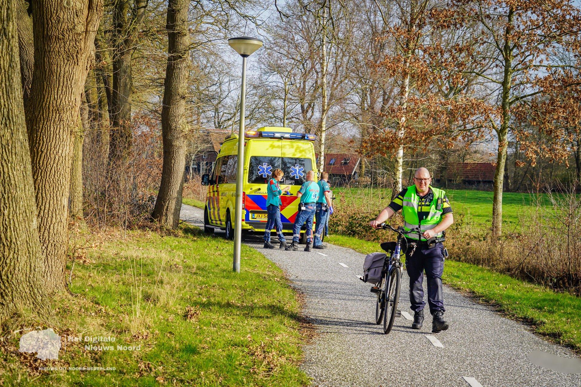Hulpdiensten massaal ingezet voor gevallen fietser die hard ten val komt op fietspad