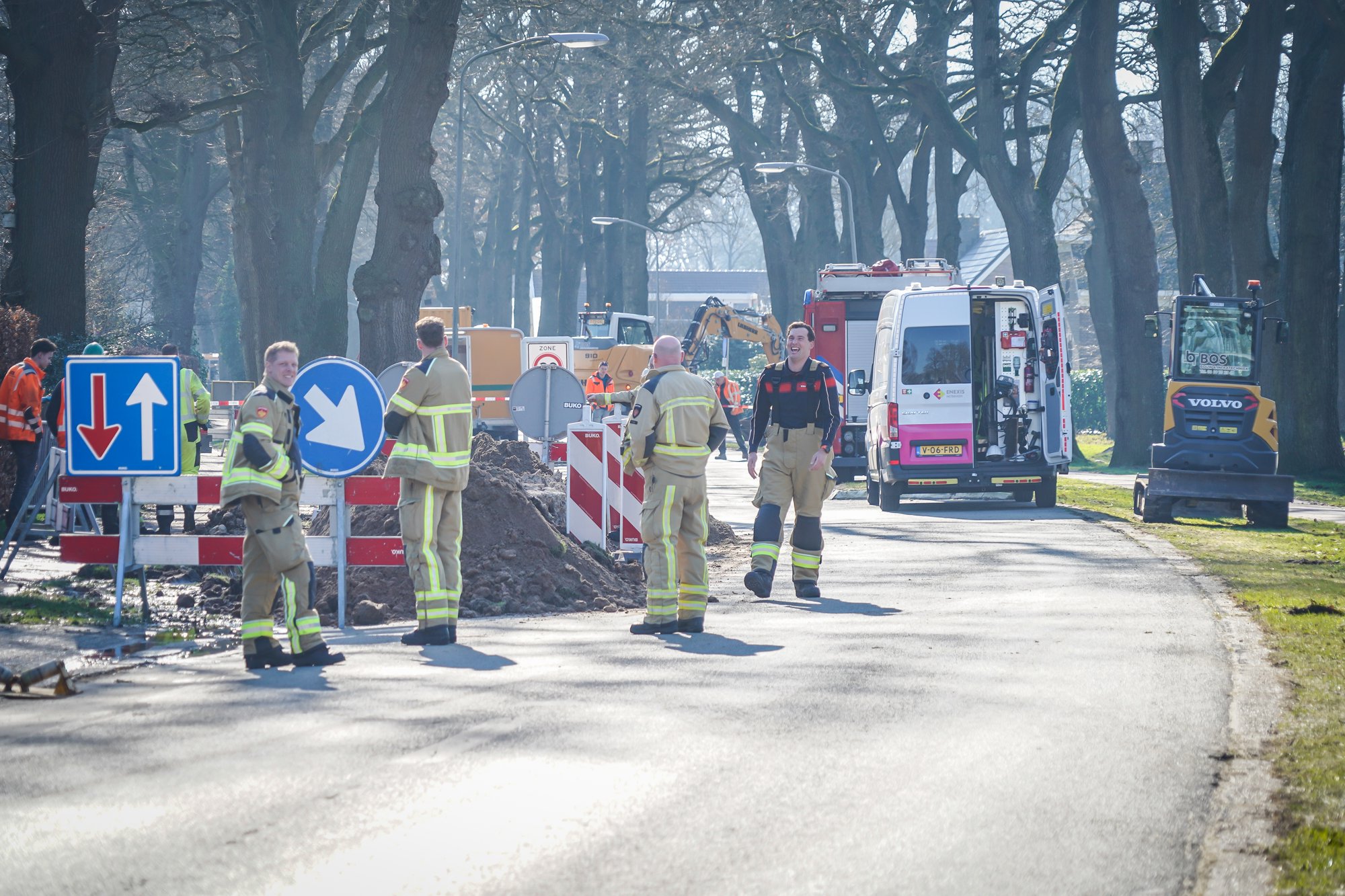 Gasleiding en waterleiding geraakt bij werkzaamheden in Emmen