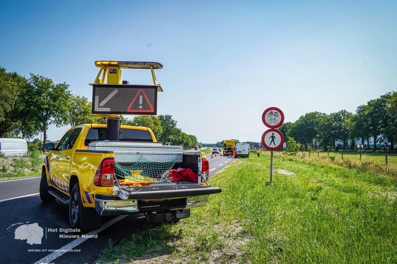 Verkeershinder op N391 bij Emmen door pechgeval busje