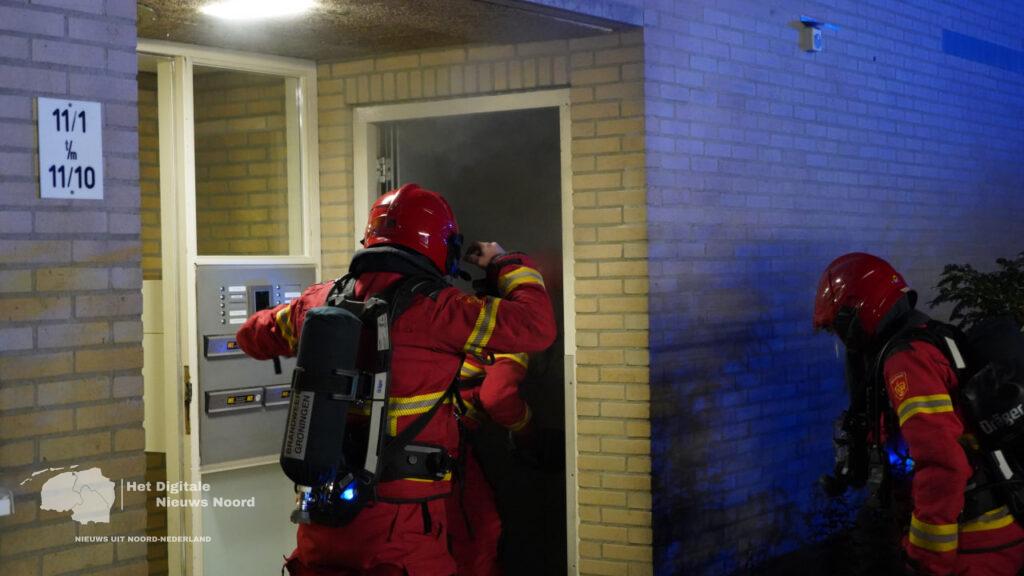 Opnieuw brand in appartementencomplex aan Helper Kerkstraat