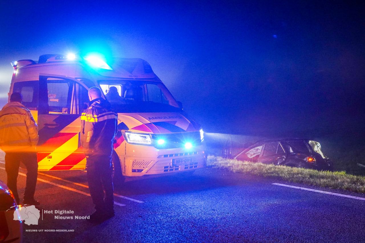 Automobilist gewond bij eenzijdig ongeval in sloot bij Erm