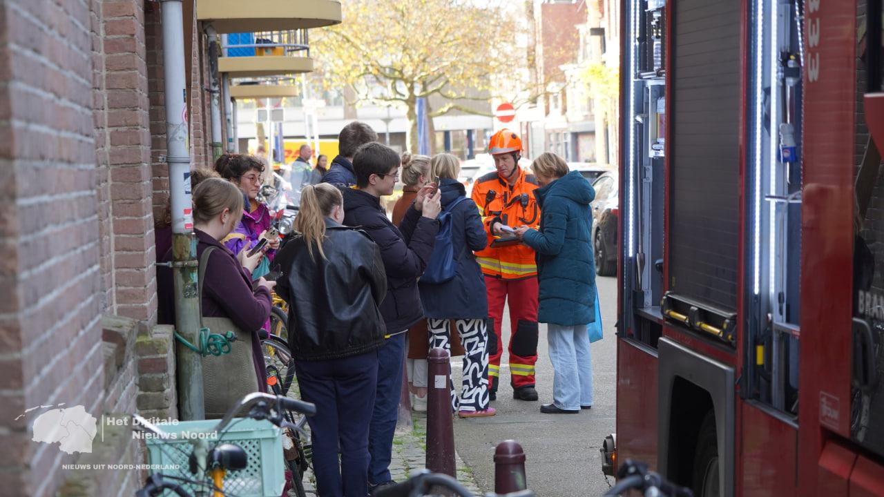 Brand in woning aan Lijnbaanstraat in Groningen, gebouw ontruimd