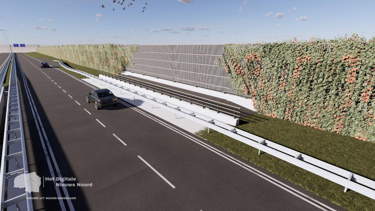 Vergunning voor geluidsscherm N31 Leeuwarden verleend: bouw kan van start